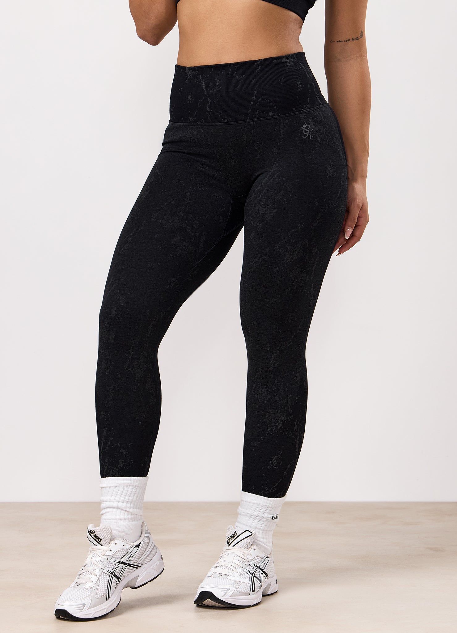 Gym King Seamless Sculpt Legging - Black Marble