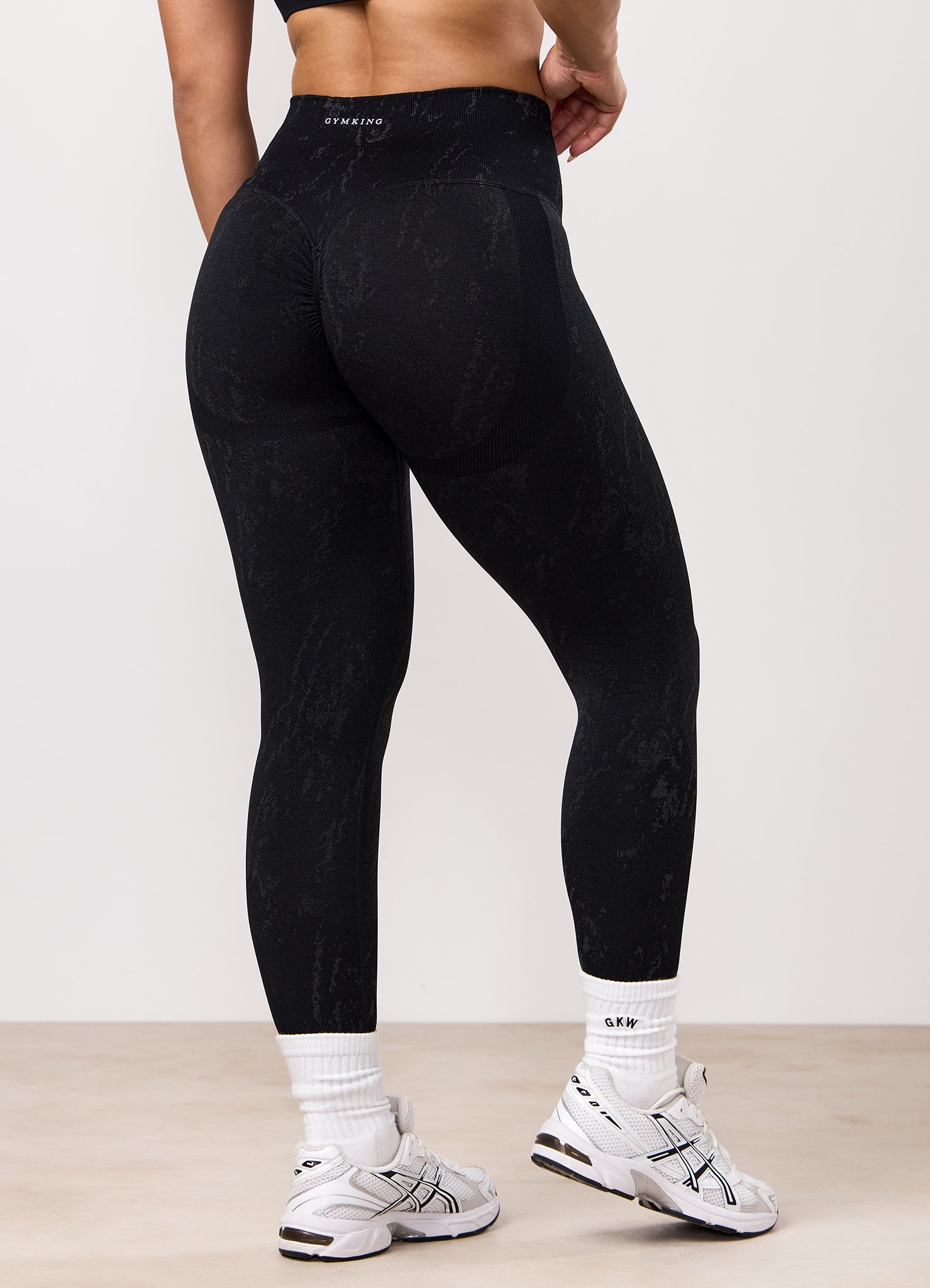 Gym King Seamless Sculpt Legging - Black Marble