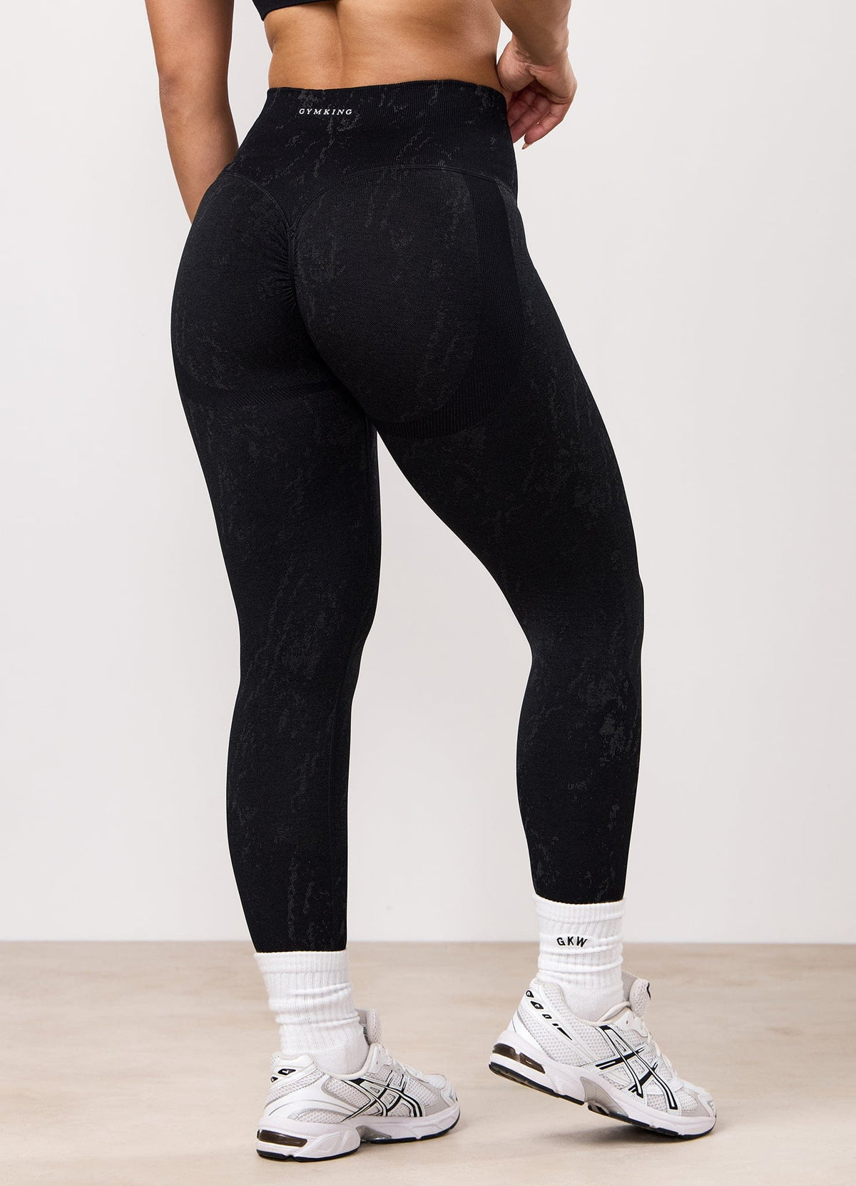 Gym King Seamless Sculpt Legging - Black Marble
