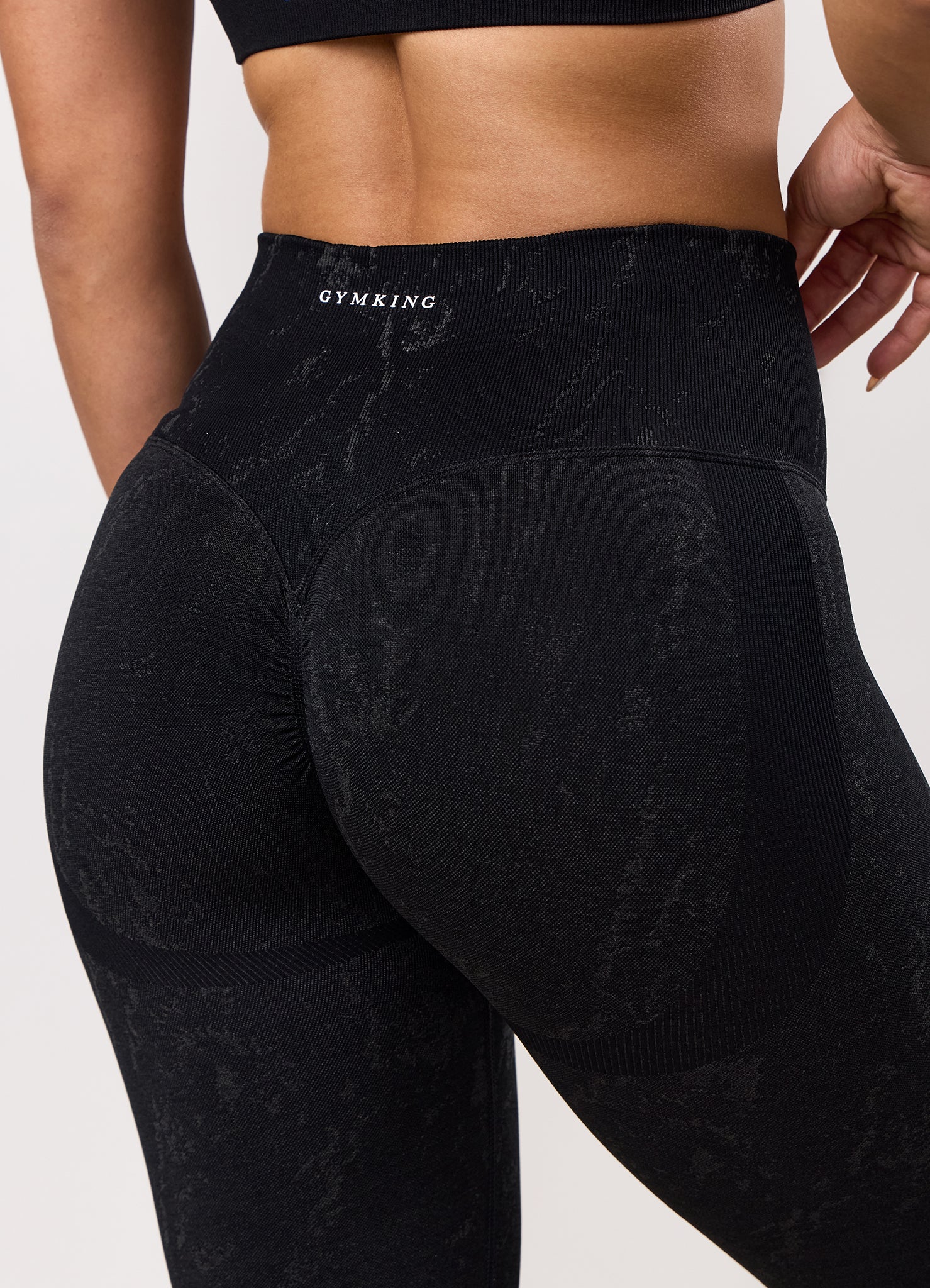 Gym King Seamless Sculpt Legging - Black Marble