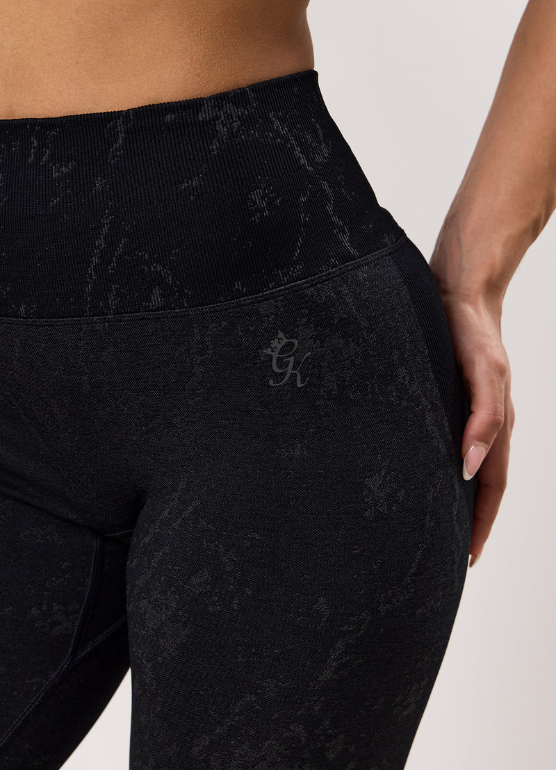 Gym King Seamless Sculpt Legging - Black Marble