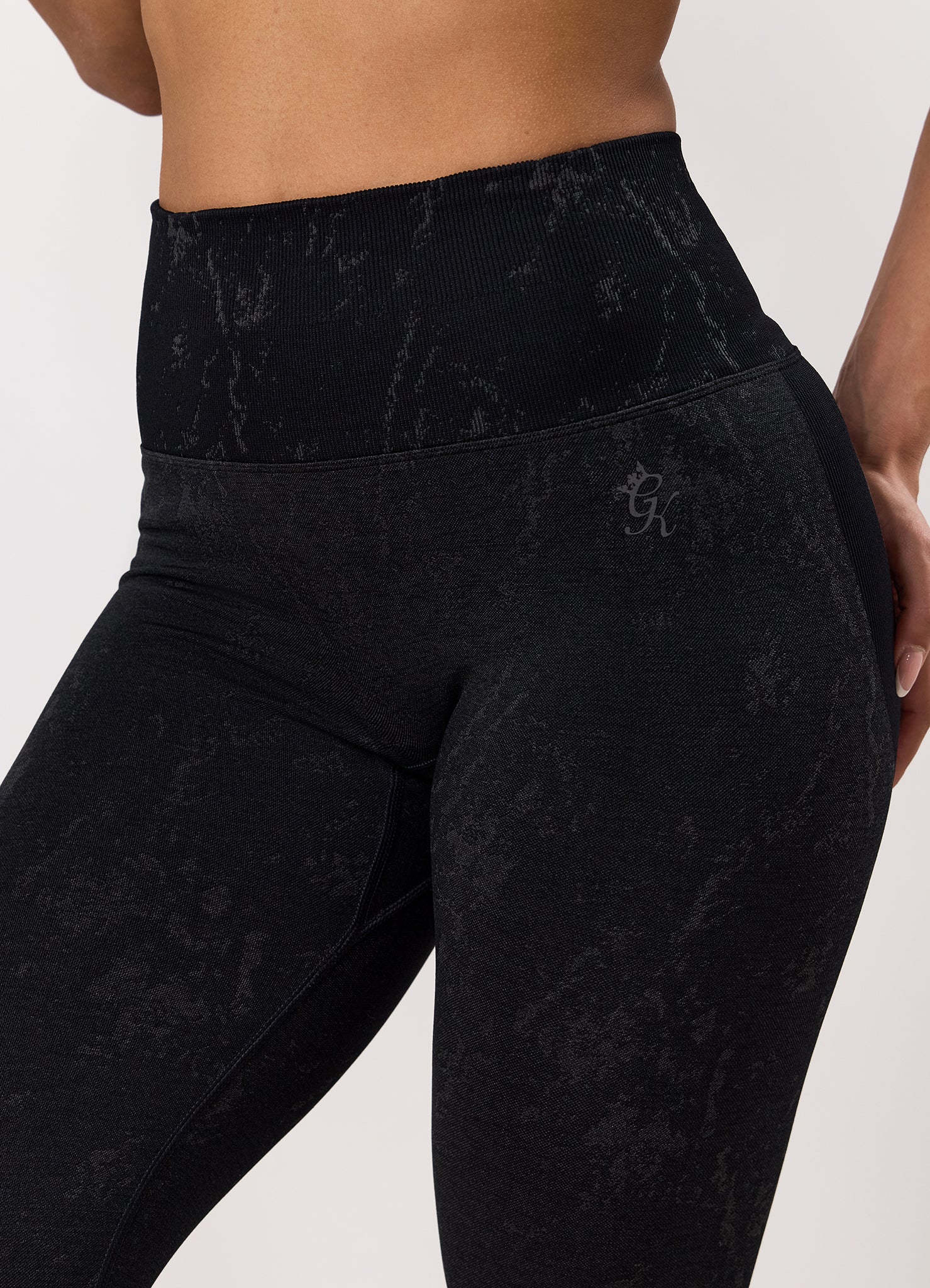 Gym King Seamless Sculpt Legging - Black Marble
