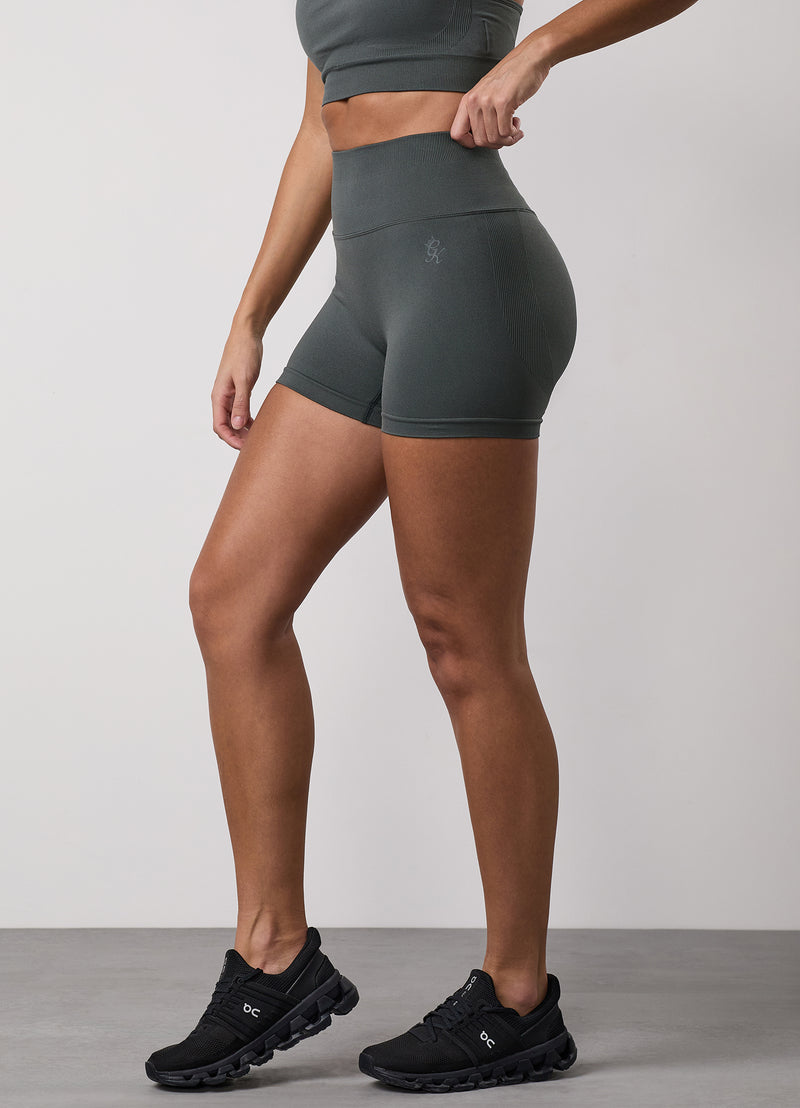 Gym King Sculpt Seamless 3" Short - Green Smoke