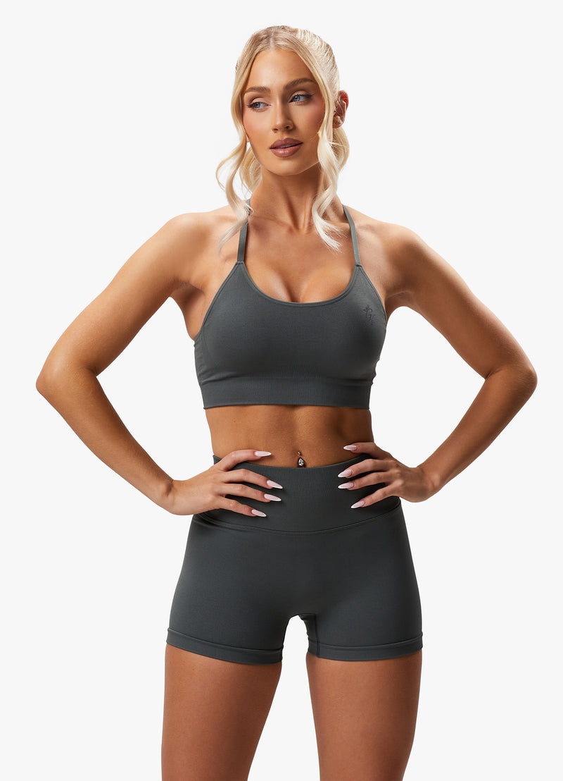 Gym King Sculpt Seamless Bra - Green Smoke