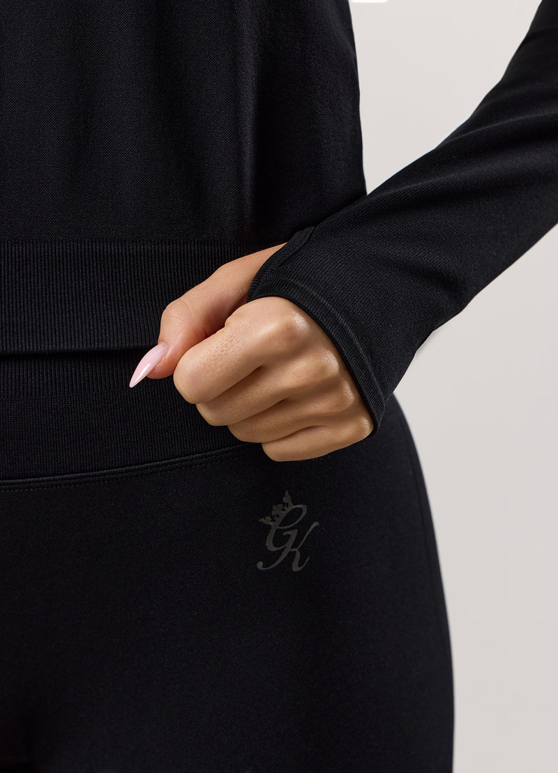 Gym King Sculpt Seamless Full Zip - Black