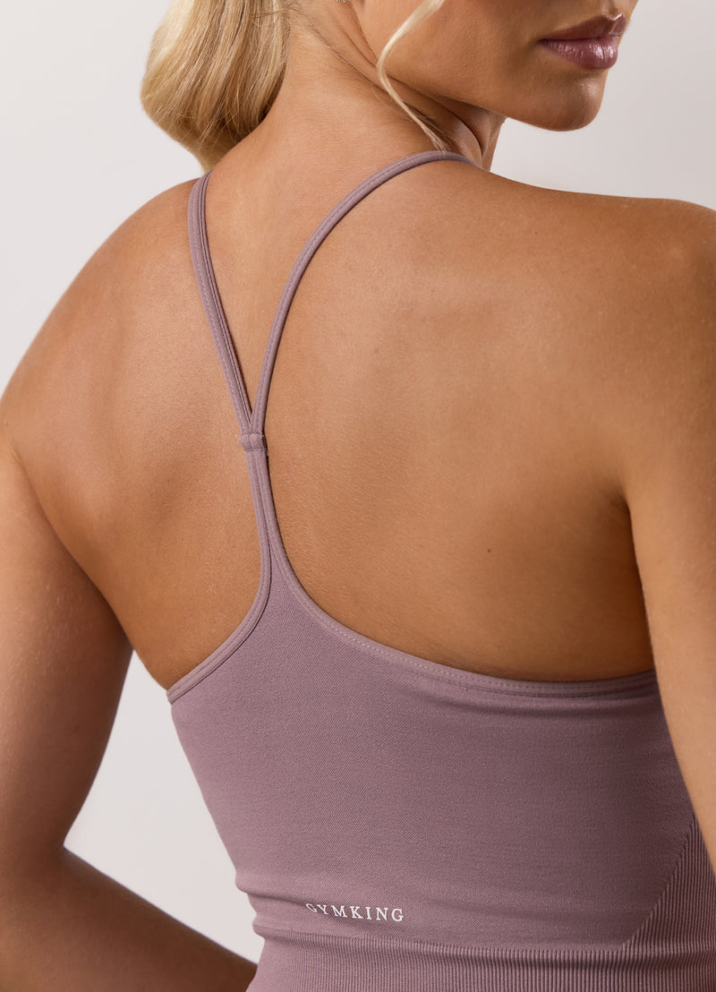 Gym King Sculpt Seamless Vest - Purple Fog