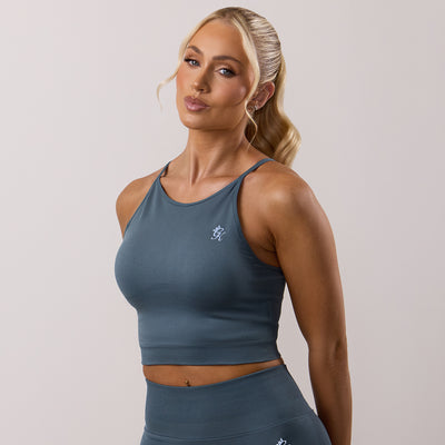 Gym King Sculpt Seamless Vest - Storm Blue