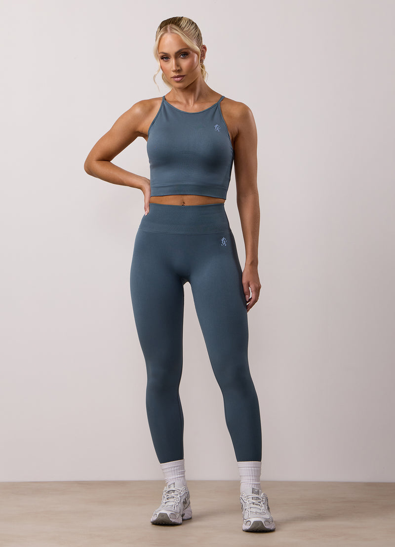 Gym King Sculpt Seamless Legging - Storm Blue