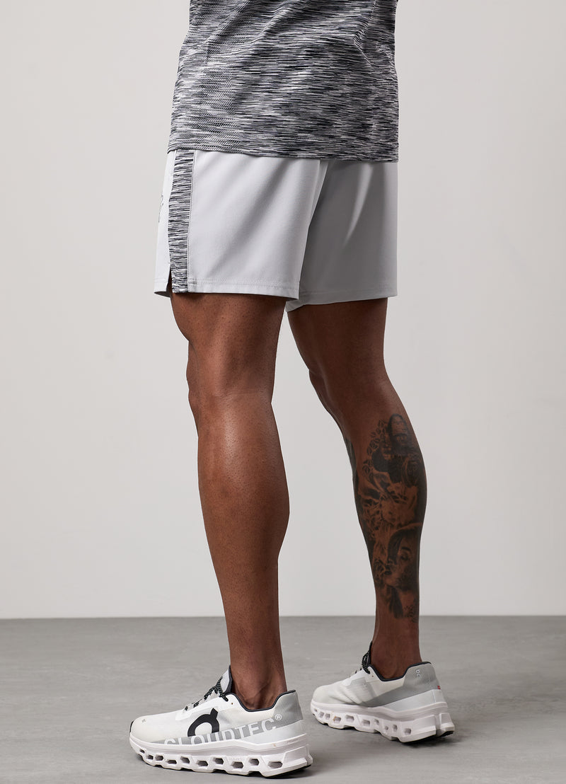 Gym King Space Dye Panel 5" Short - Light Grey/Black