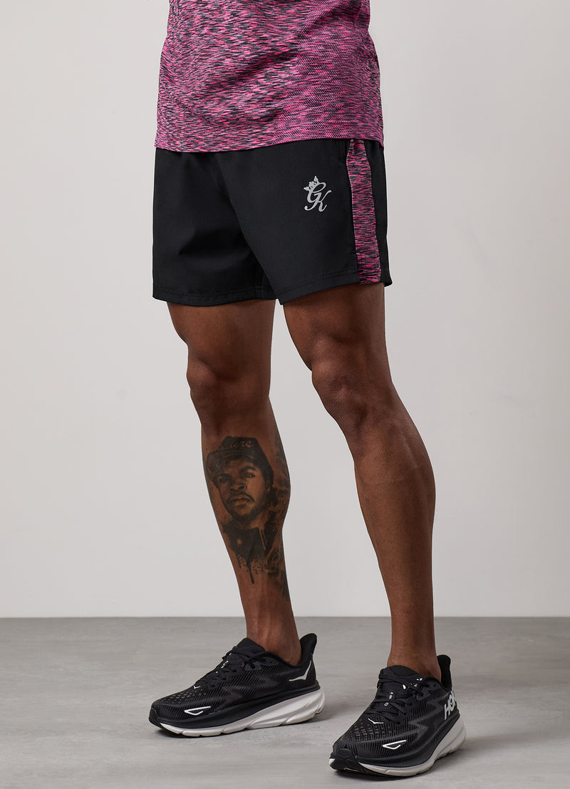 Gym King Space Dye Panel 5" Short - Black/Pink