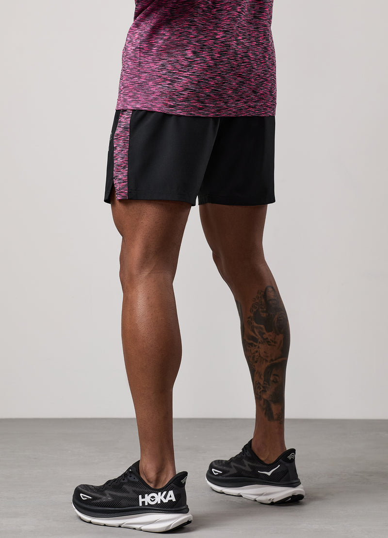 Gym King Space Dye Panel 5" Short - Black/Pink