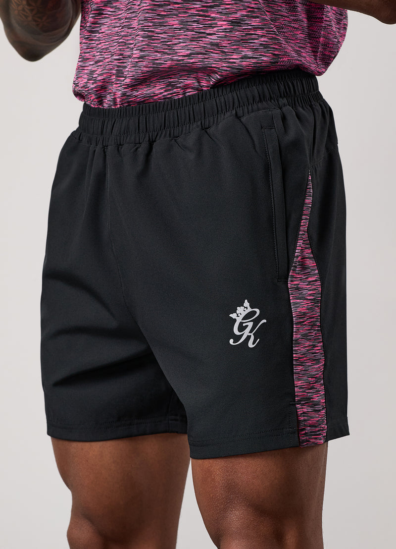 Gym King Space Dye Panel 5" Short - Black/Pink