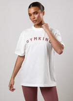 Gym King Shadow Boyfriend Tee - Cream thumbnail