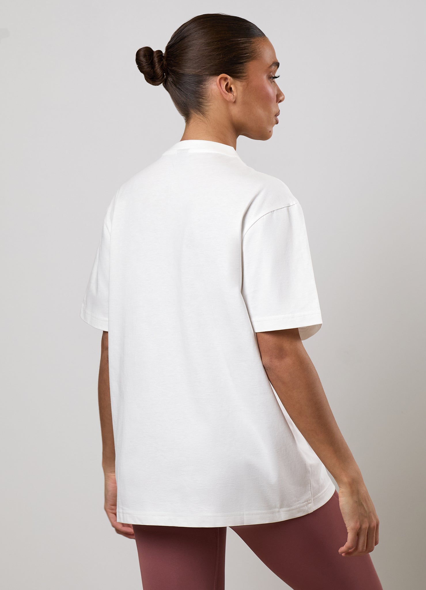Gym King Shadow Boyfriend Tee - Cream