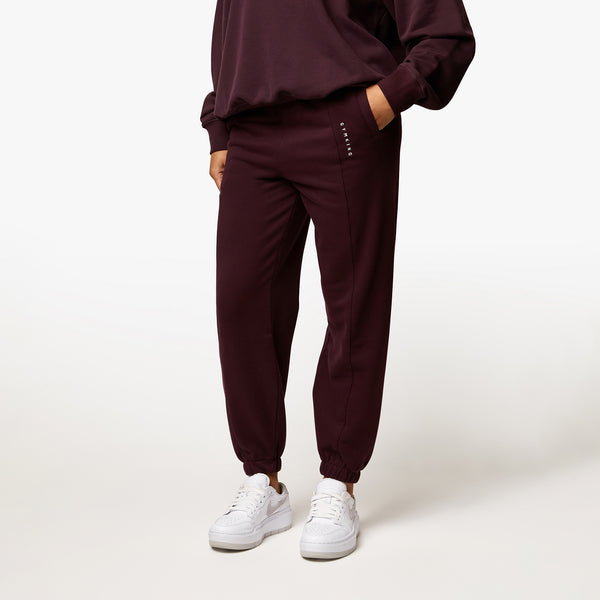 Gym King Shadow Relaxed Jogger - Dark Cherry