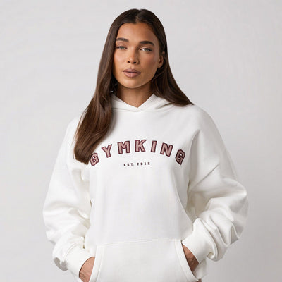 Gym King Shadow Oversized Hood - Cream