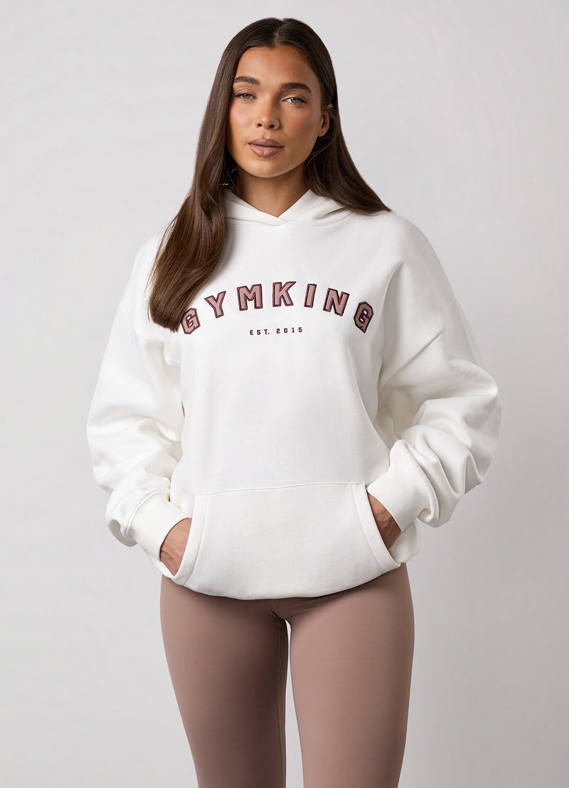 Gym King Shadow Oversized Hood - Cream