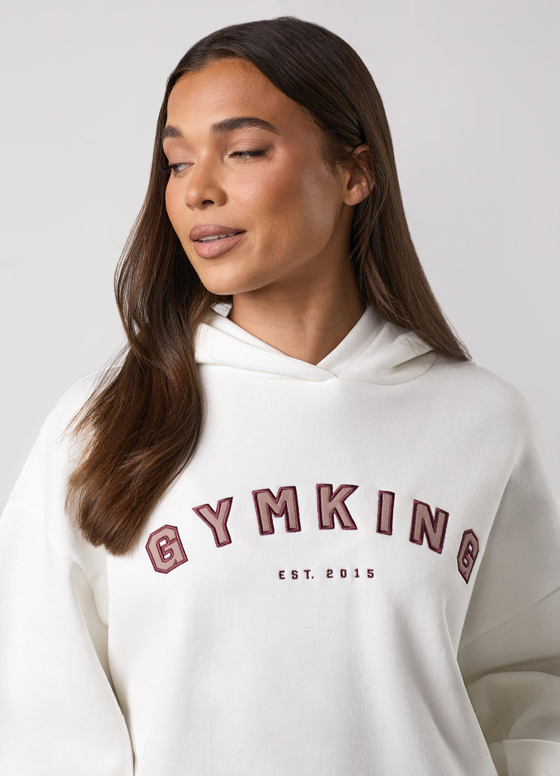 Gym King Shadow Oversized Hood - Cream