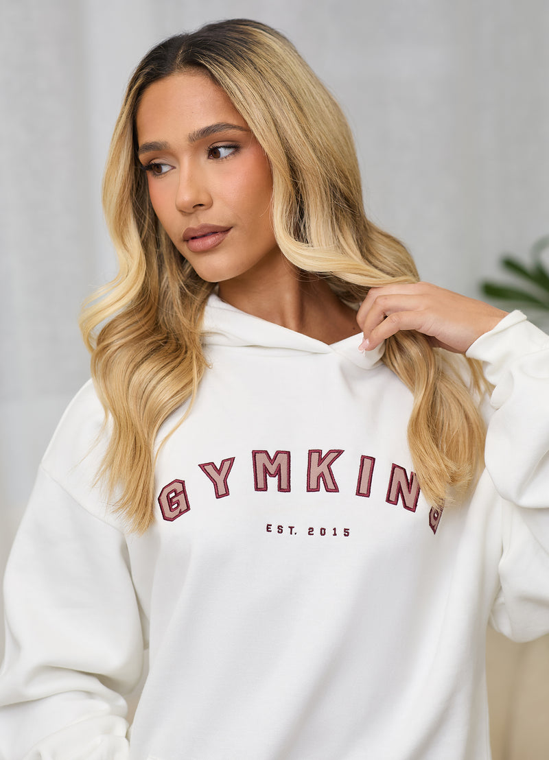 Gym King Shadow Oversized Hood - Cream