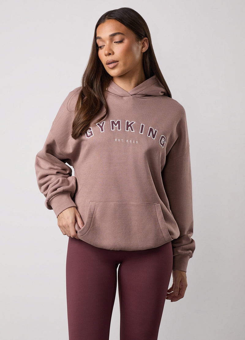 Gym King Shadow Oversized Hood - Fawn