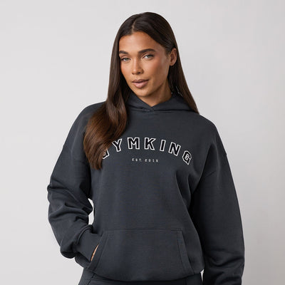 Gym King Shadow Oversized Hood - Oyster Grey