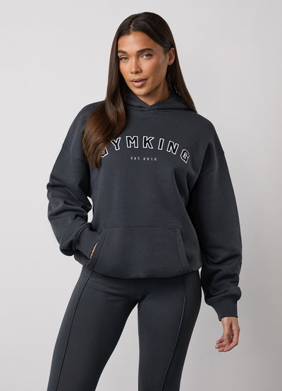 Gym King Shadow Oversized Hood - Oyster Grey