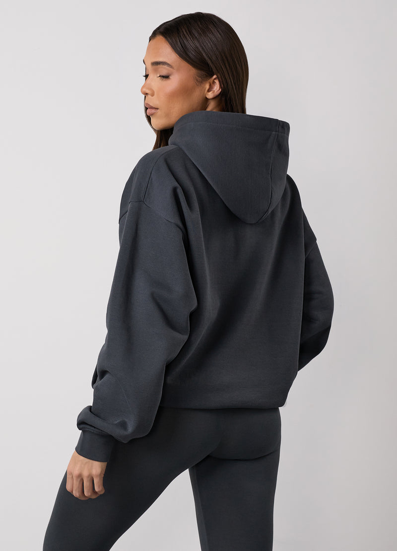 Gym King Shadow Oversized Hood - Oyster Grey