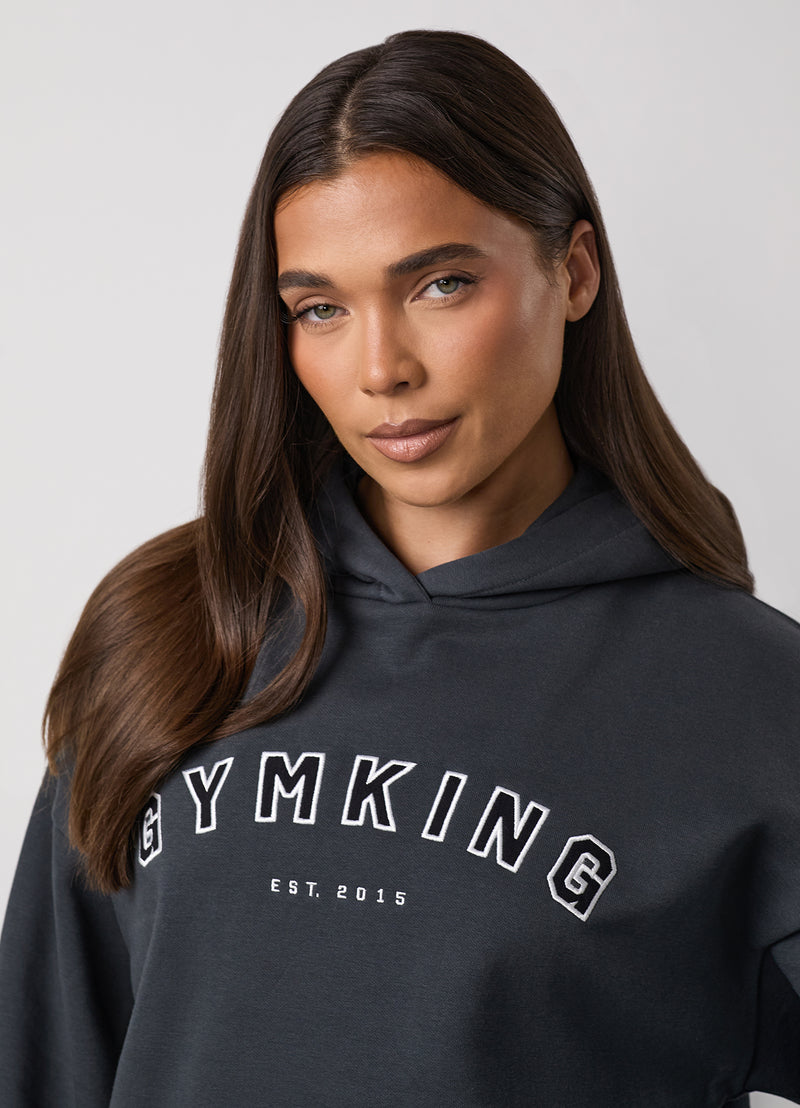 Gym King Shadow Oversized Hood - Oyster Grey