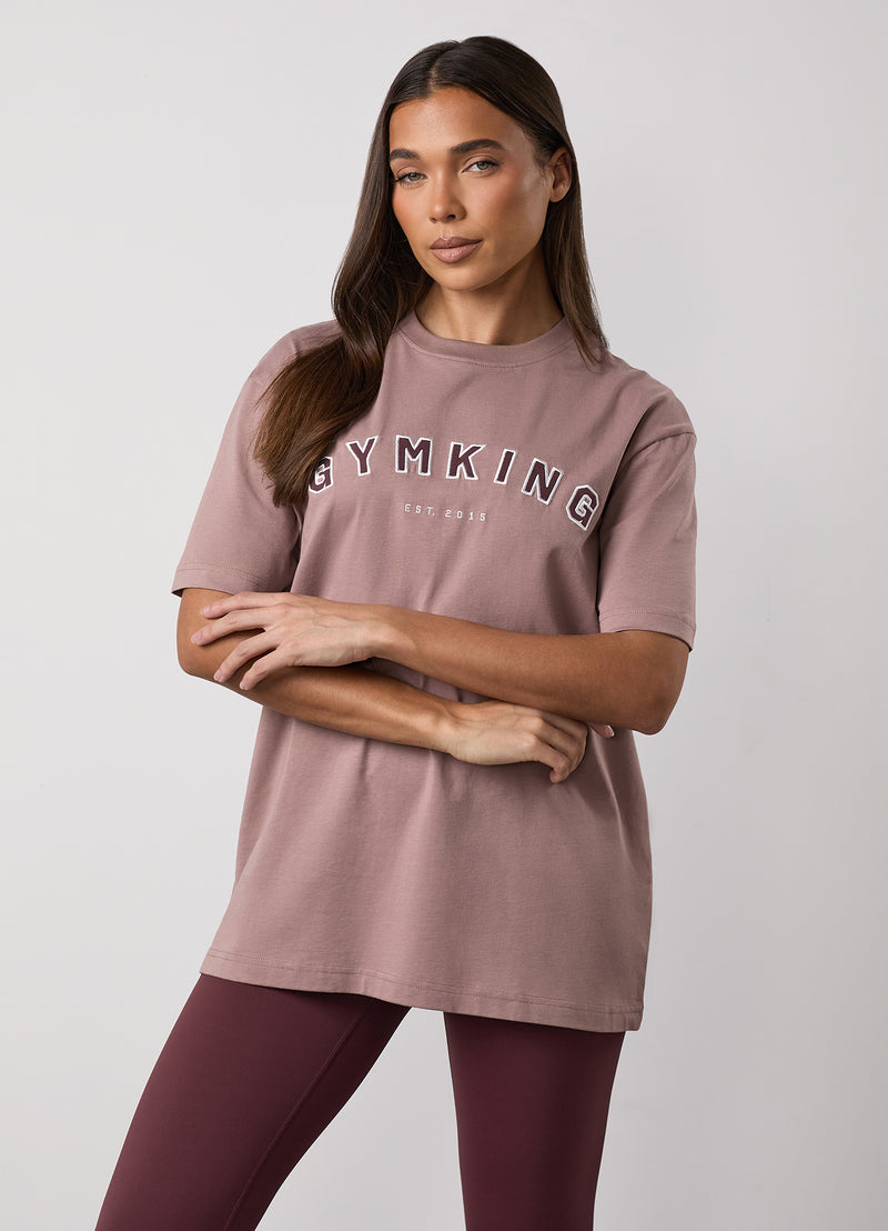 Gym King Shadow Jersey BF Tee - Fawn