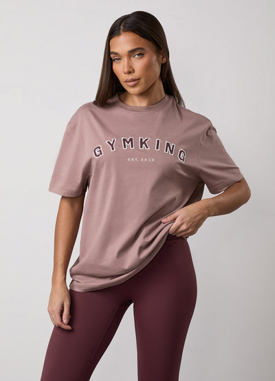 Gym King Shadow Jersey BF Tee - Fawn