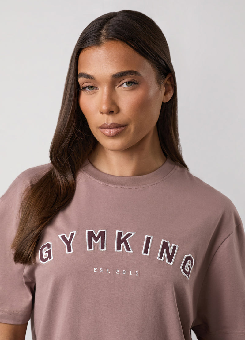 Gym King Shadow Jersey BF Tee - Fawn