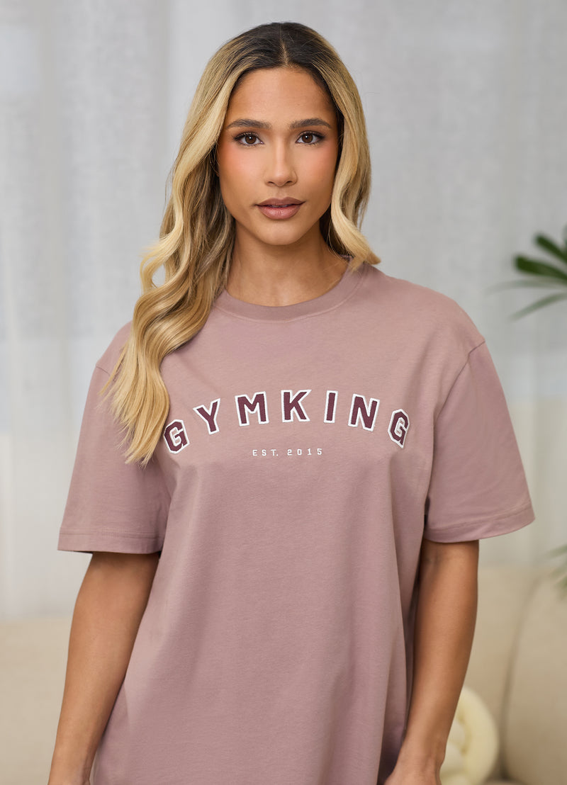 Gym King Shadow Jersey BF Tee - Fawn