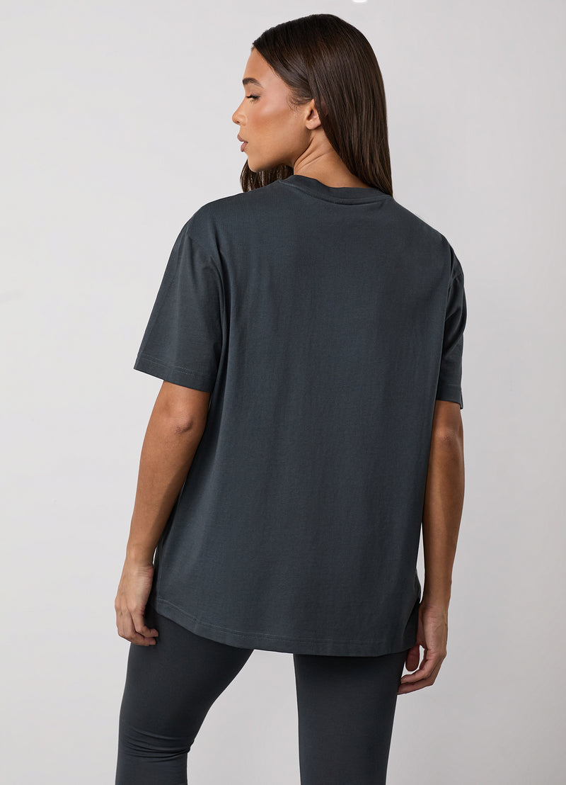 Gym King Shadow Jersey BF Tee - Oyster Grey