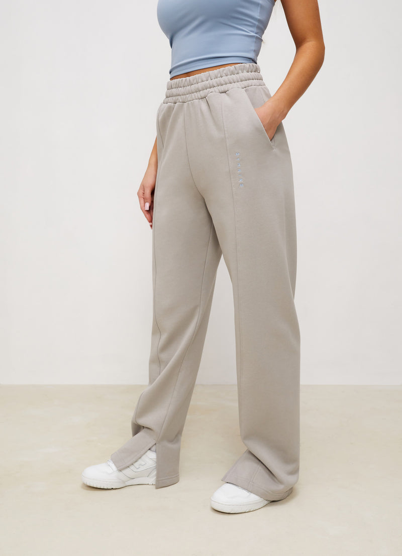 Gym King Shadow Cropped Funnel & Jogger - Dove Grey