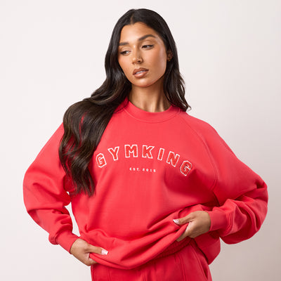 Gym King Shadow Oversized Crew - Watermelon