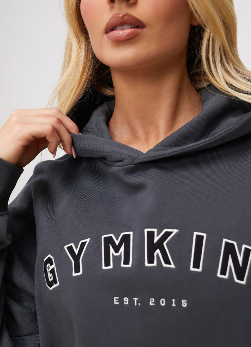 Gym King Shadow Oversized Hood - Shadow Grey