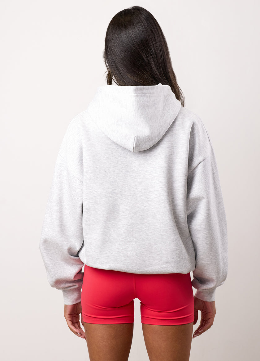 Gym King Shadow Oversized Hood - Snow Marl