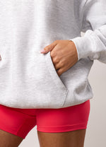 Gym King Shadow Oversized Hood and Shorts - Snow Marl