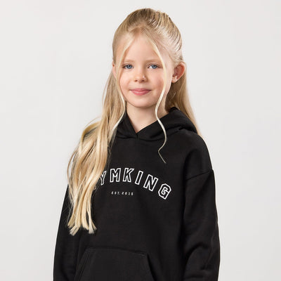 Gym King Kids Shadow Oversized Hoodie - Black