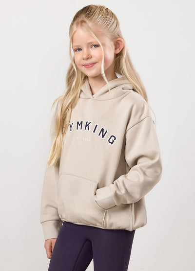 Gym King Kids Shadow Oversized Hood - Light Stone