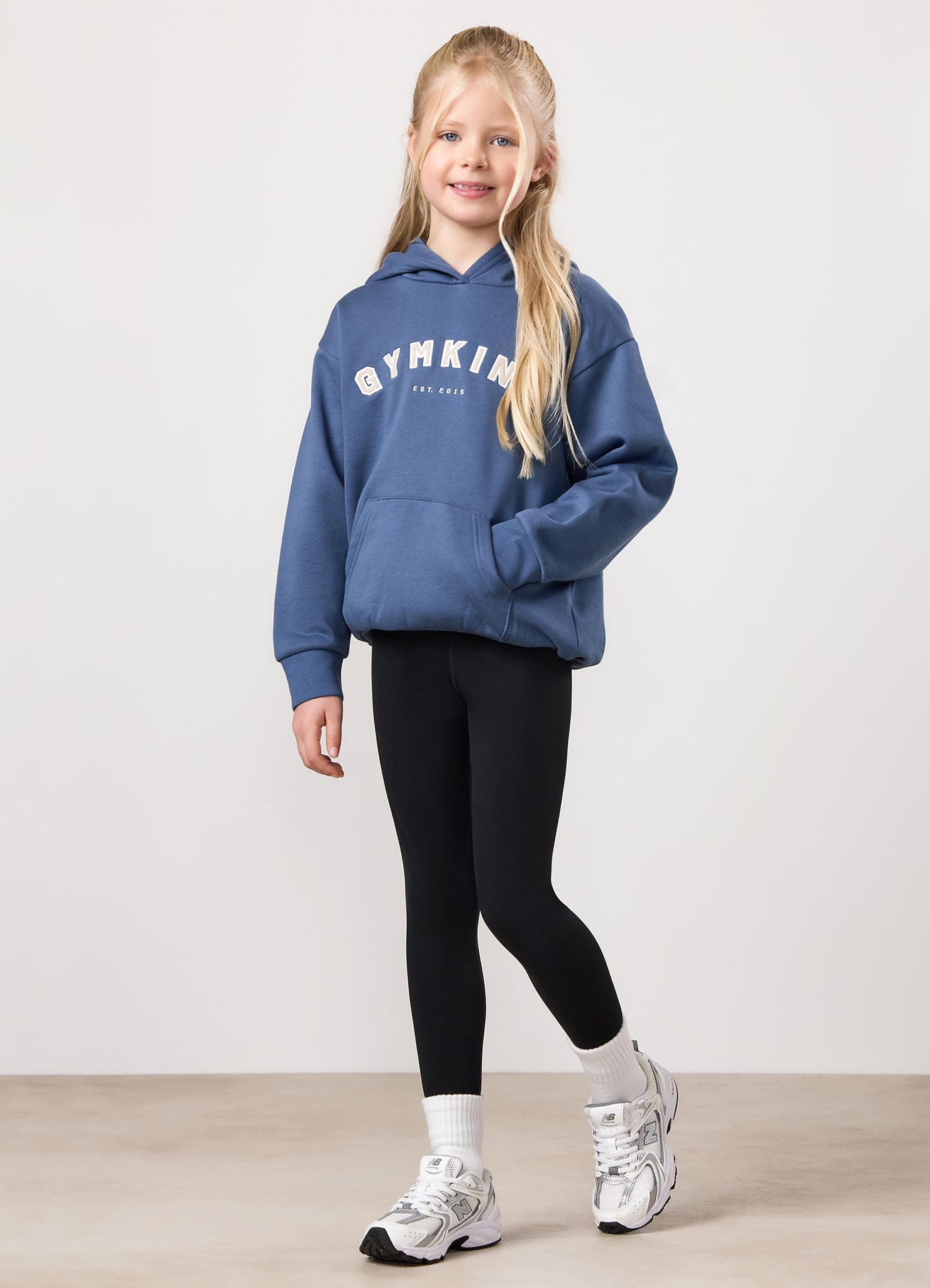 Gym King Kids Shadow Oversized Hood - Slate Blue