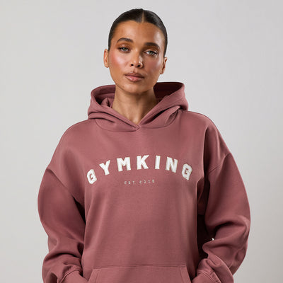 Gym King Shadow Oversized Hoodie - Chestnut