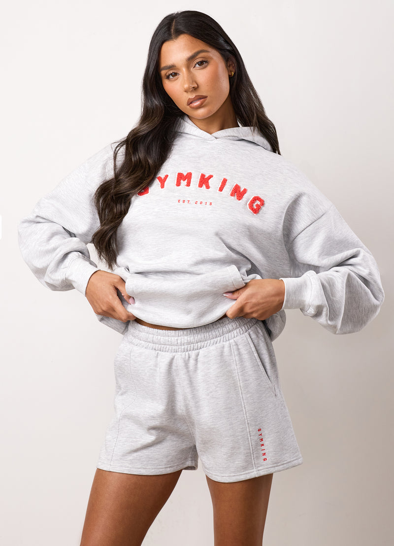 Gym King Shadow Seam Detail Short - Snow Marl