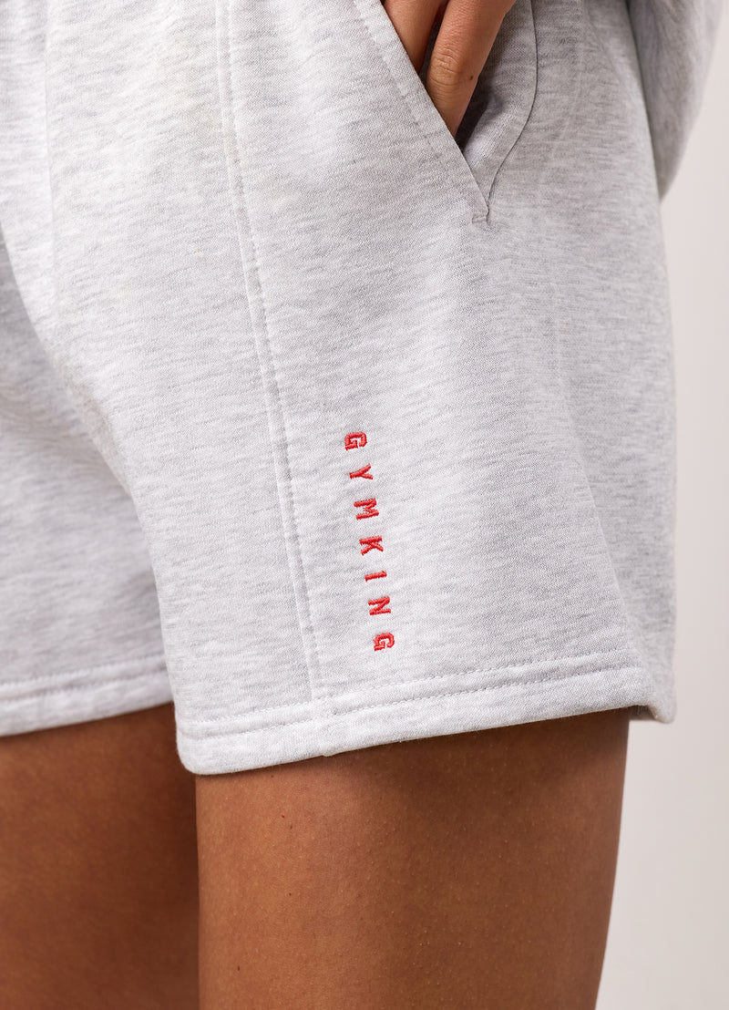 Gym King Shadow Seam Detail Short - Snow Marl
