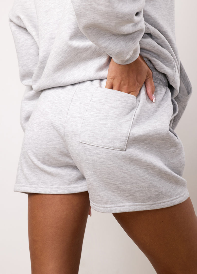 Gym King Shadow Seam Detail Short - Snow Marl
