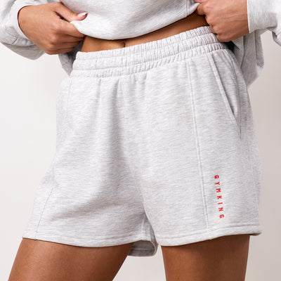 Gym King Shadow Seam Detail Short - Snow Marl