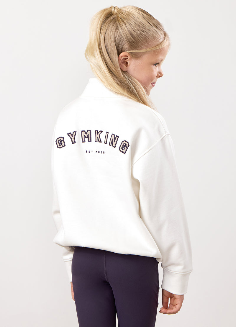 Gym King Kids Shadow 1/4 Zip Funnel - Cream