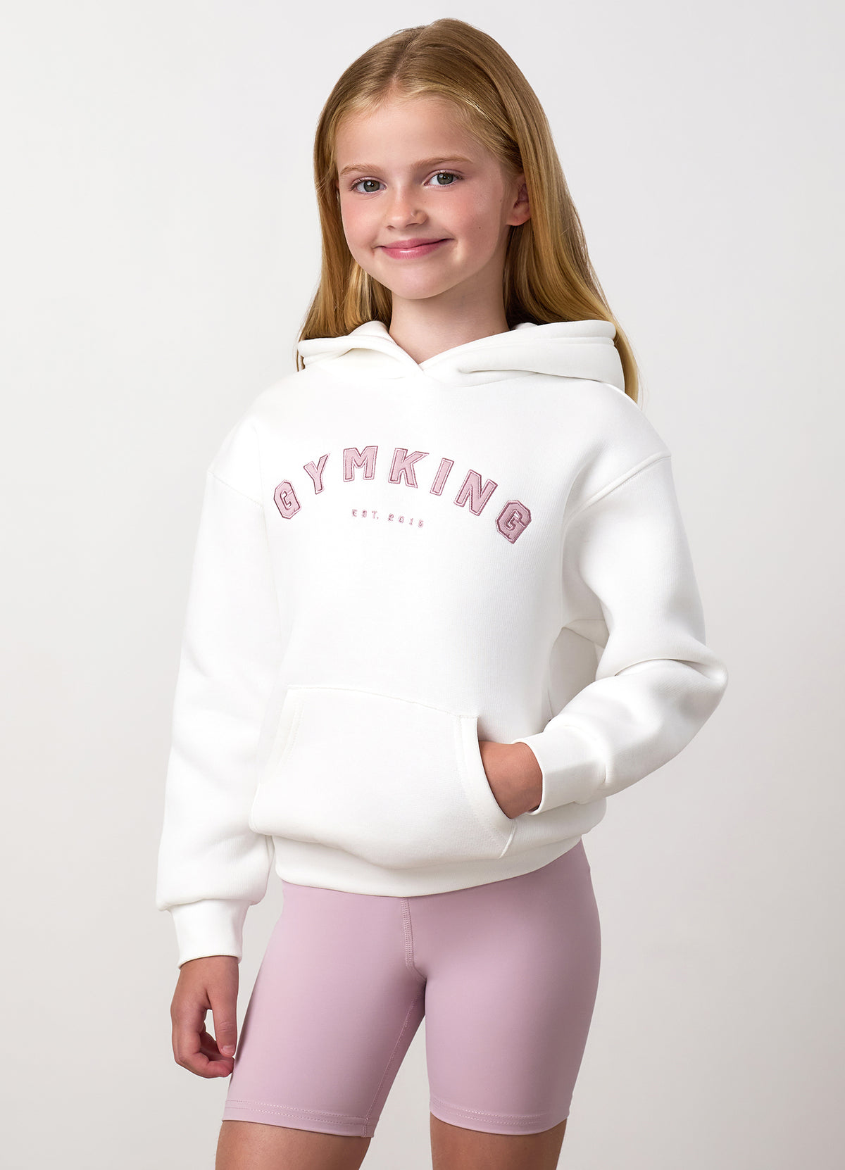 Gym King Older Kids Shadow oversized hoodie - Crème