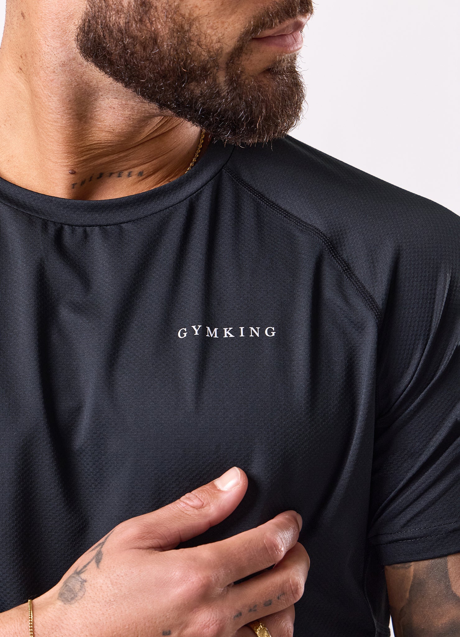 Gym King Energy Linear Tee - Black