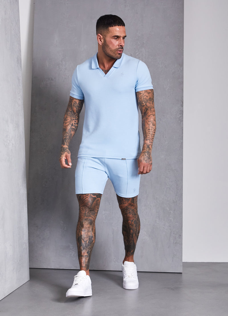 Gym King Signature Texture Short - Cloud Blue